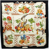 Pre-Owned Salvatore Ferragamo Ferragamo Silk Scarf Muffler Black x Ivory Tori Salvatore Women’s (Good)