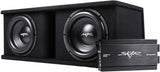 Skar Audio Dual 12 Complete 2,400 Watt SDR Series Subwoofer Bass Package – Includes Loaded Enclosure with Amplifier