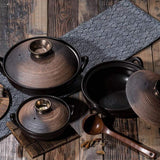 Casserole Dishes Casserole Dish with Lid Casserole Earthenware Pot Hot Can Pan,Round Ceramic Pan Dish,Insulated Casserole,Ceramic Casserole,Clay Rice Cooker Can,Stockcan