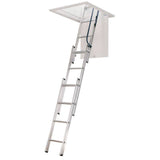 Werner AA1510 18 in W x 24 in L x 7 ft to 9 ft 10 in H Compact Attic Ladder