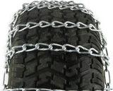 The ROP Shop Pair of 2 Link Tire Chains & Tensioners 23×10.5×12 for Snow Blowers, Lawn & Garden Tractors, Mowers & Riders, UTV, ATV, 4-Wheelers, Utility Vehicles