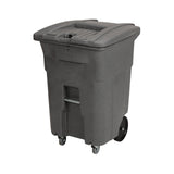 Toter 96 gal. Graystone Document Trash Can with Wheels and Hasp Lock (2 Standard Caster, 2 Stationary Wheels)