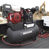NorthStar Portable Gas Powered Air Compressor – Honda GX390 OHV Engine, 30-Gallon Horizontal Tank, 24.4 CFM at 90 PSI