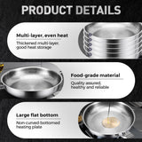 Titanium Hammered Pan Pro with Lid, 2025 New Multifunctional Ultra-Durable Scratch-Resistant Non Stick, 12 Pure Titaniums Pro Pans for Cook, Titanium Frying Pan for All Stovetops (11.81in, With Lid)