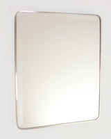 16×20 Austin Farmhouse Metal Framed Rounded Rectangle Recessed Bathroom Medicine Cabinet, Beveled Mirror, 14×18 in-Wall Opening, powder-coated Steel, Glass Shelves, Magnet Close, Brushed Nickel
