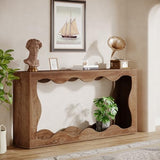 Tribesigns 63 Inches Farmhouse Console Table with Storage, Couch Table Behind Sofa, Long Entryway Sofa Station, Narrow Console Stand, Hallway Stand for Entryway Living Room, Brown