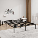 Metal Bed Frame Full Size – 14 Inch Heavy-Duty Full Platform Bed Frame No Box Spring Needed, Easy Assembly, Noise-Free, Sturdy Mattress Foundation, Underbed Storage Space